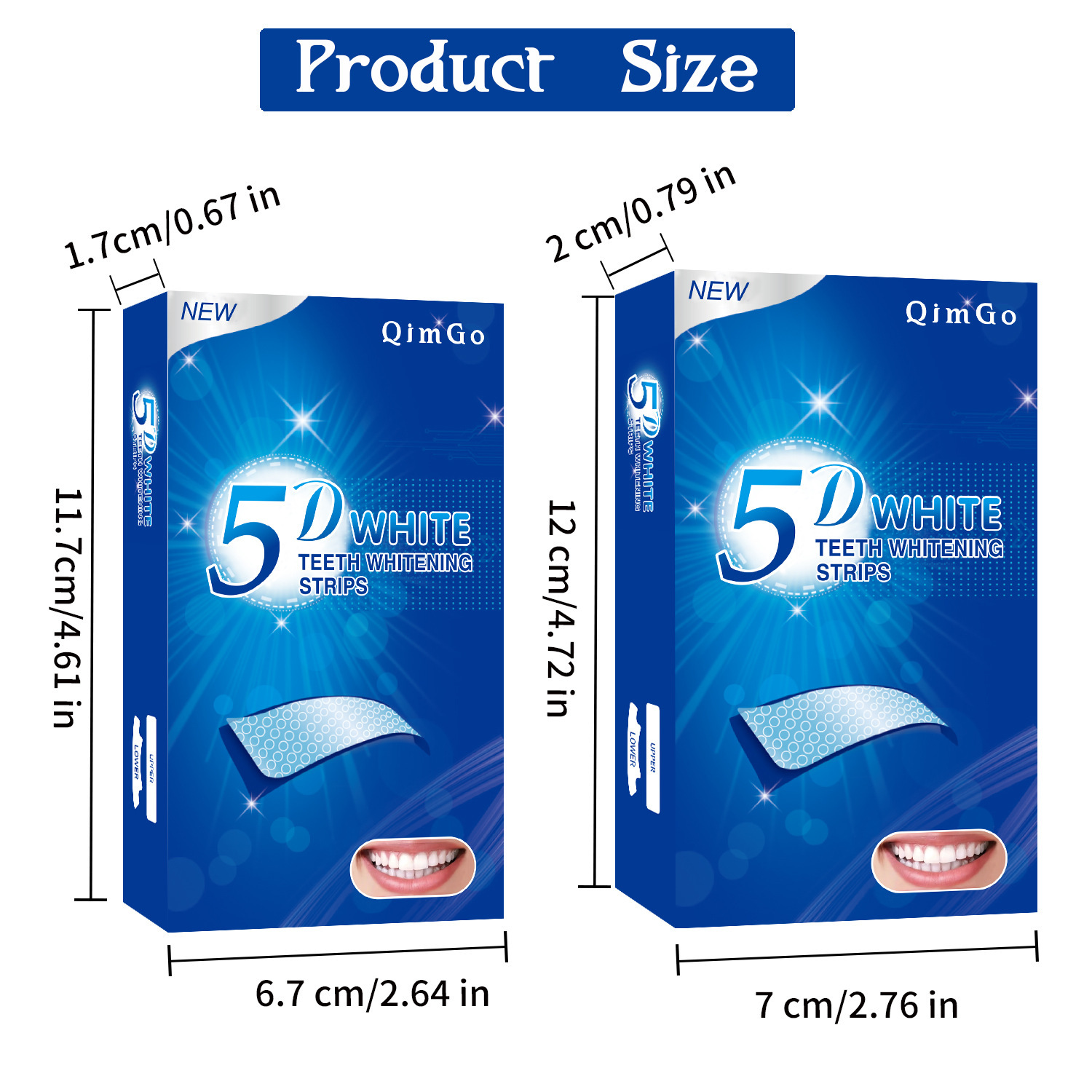 5D牙贴 去黄美白贴 干贴Teeth Whitening Strips跨境外贸专供工厂