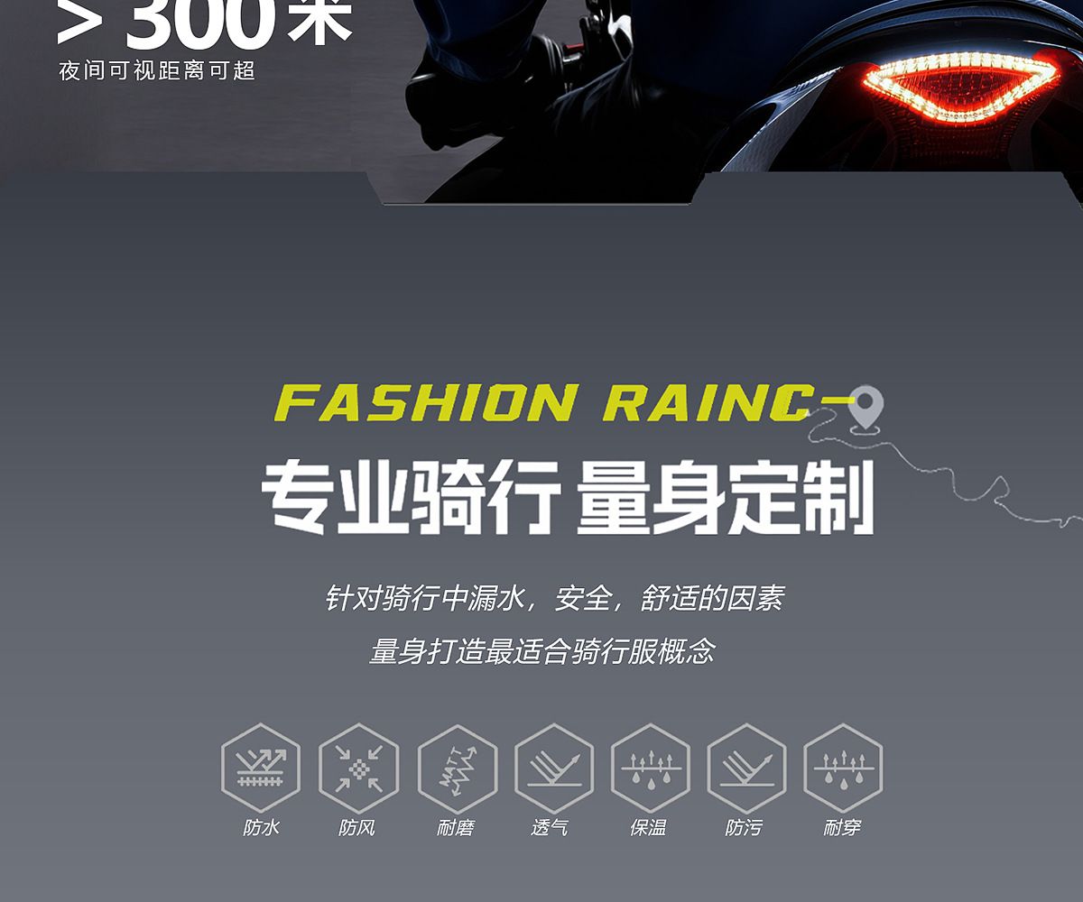 Motorcycle raincoat suit for adults, full-body heavy rain protection