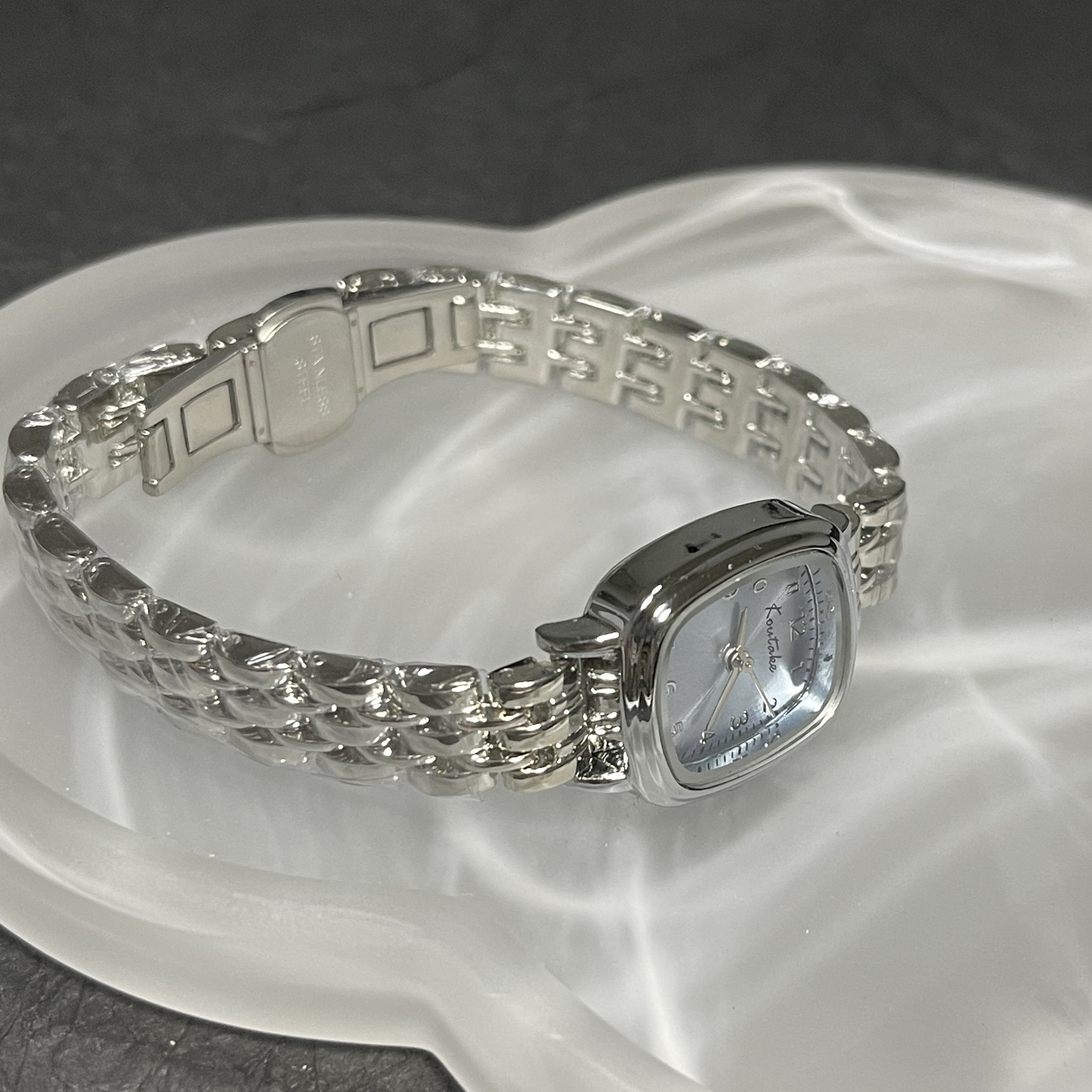 Women's Square Link Chain Watch, British Style