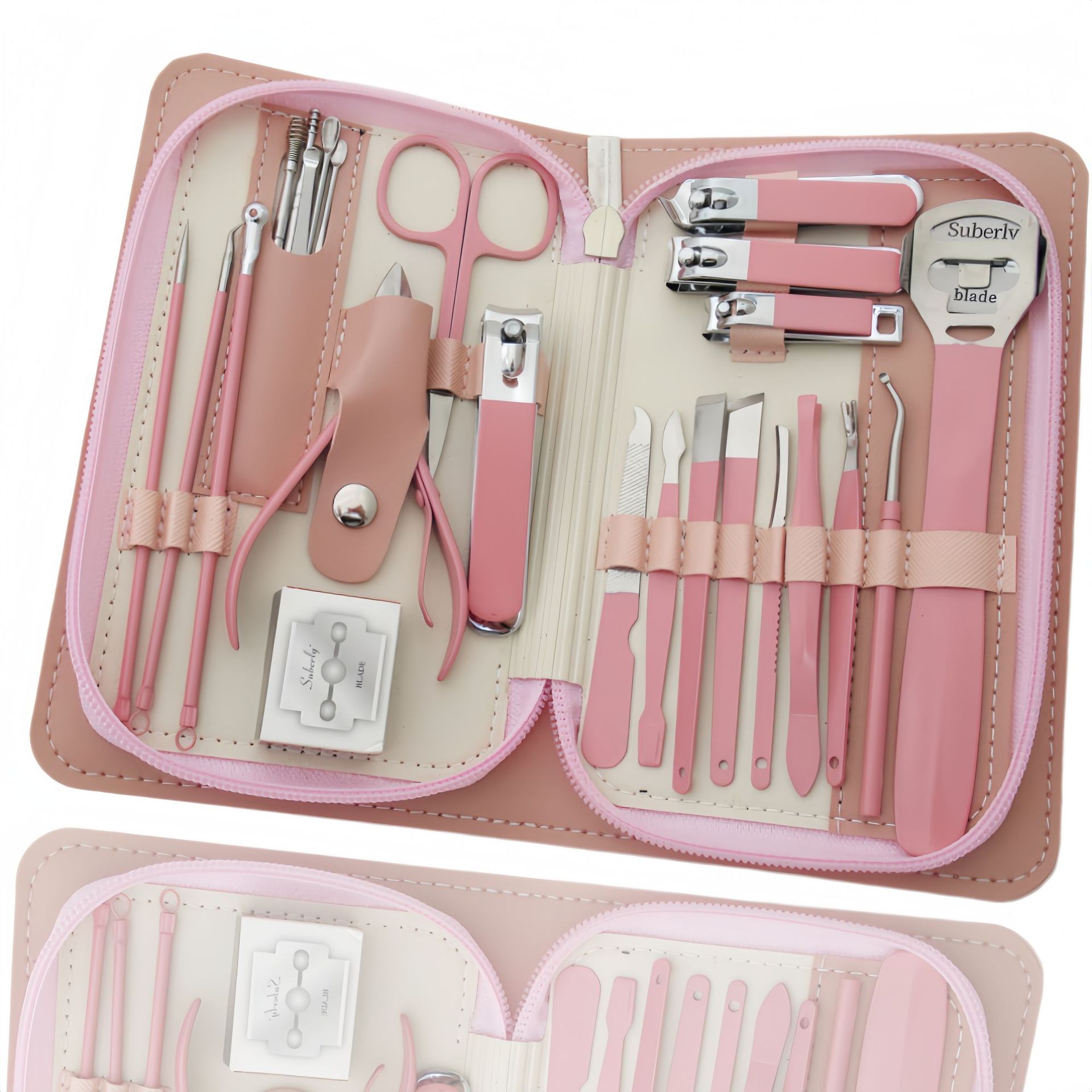 Nail care set, 42-piece with clippers and tweezers