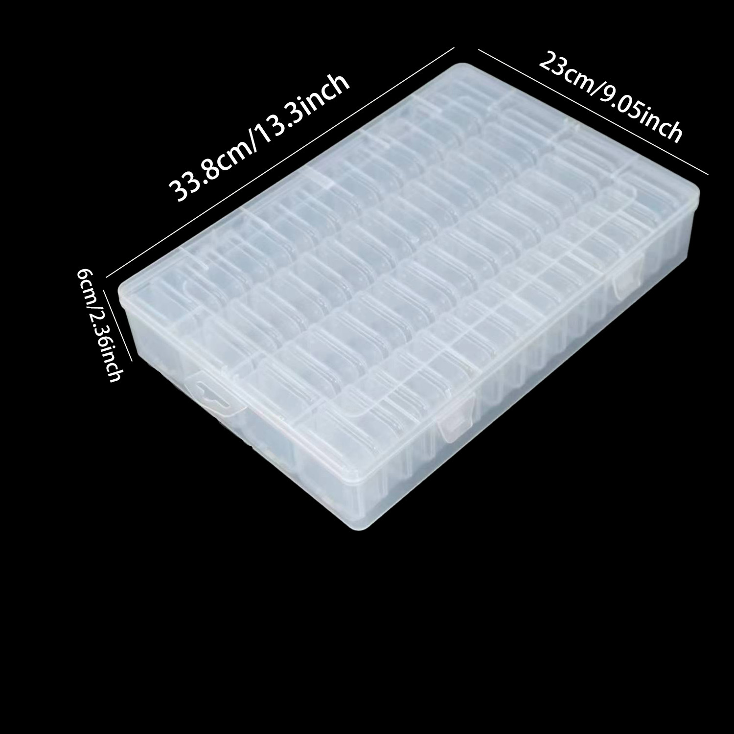 Clear plastic storage box set, square shape, desktop organizer