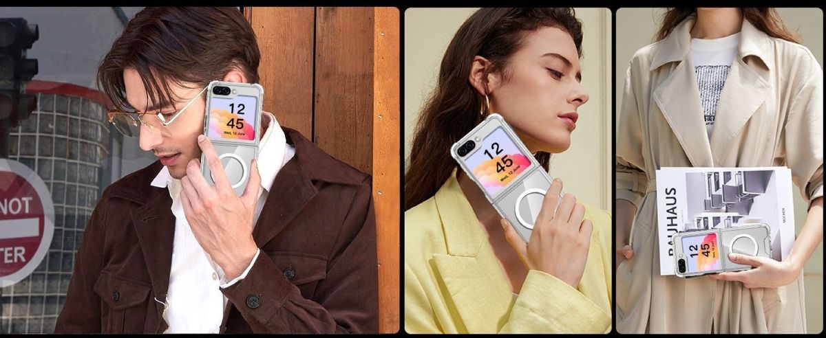 Foldable phone case for Samsung Z Flip 8 and Z Fold 7 magnetic transparent