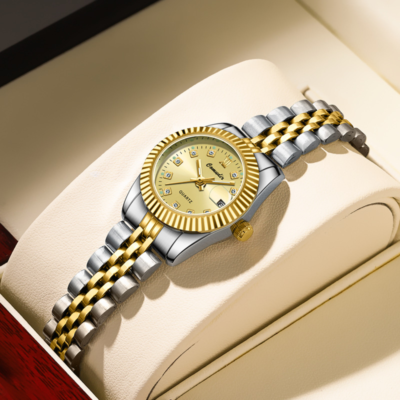 Couple quartz watch, waterproof with calendar