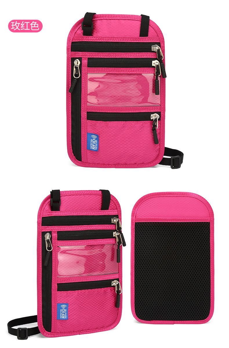 RFID document organizer, neck strap, passport protection case