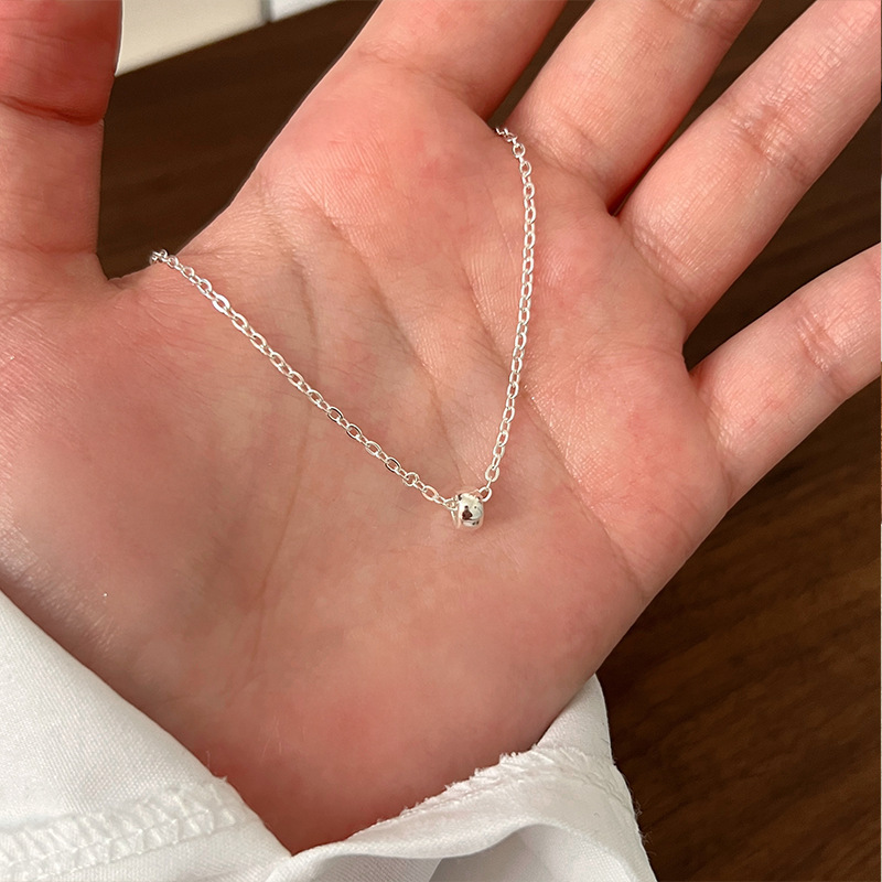 S925 Silber Zirkonia Halskette Damen, Schlüsselbein Kette, leicht luxuriös