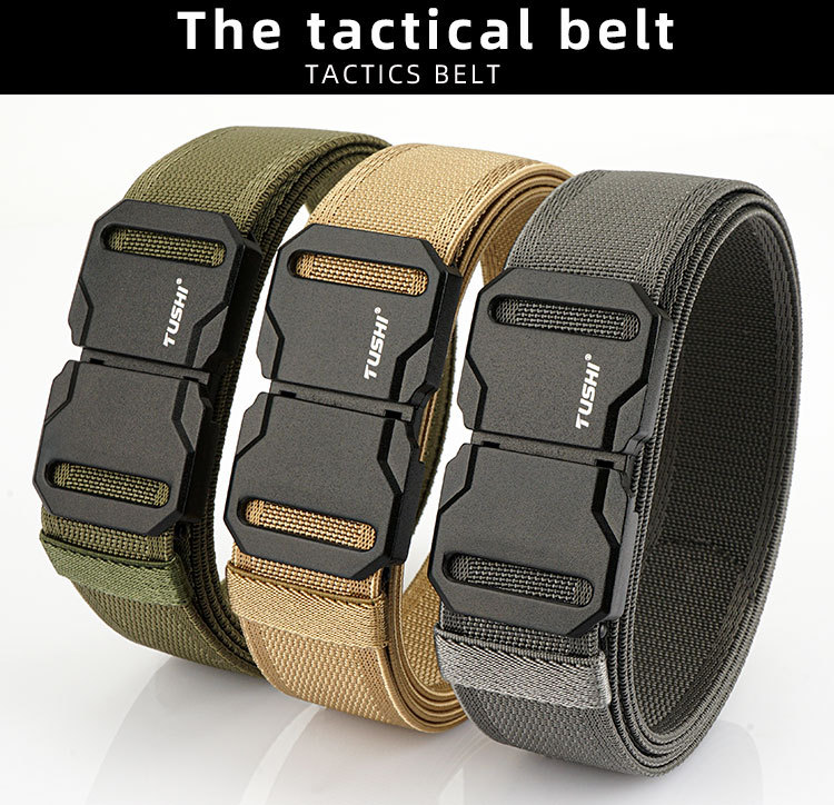 Men's Tactical Belt, Elastic, Sports Casual Style