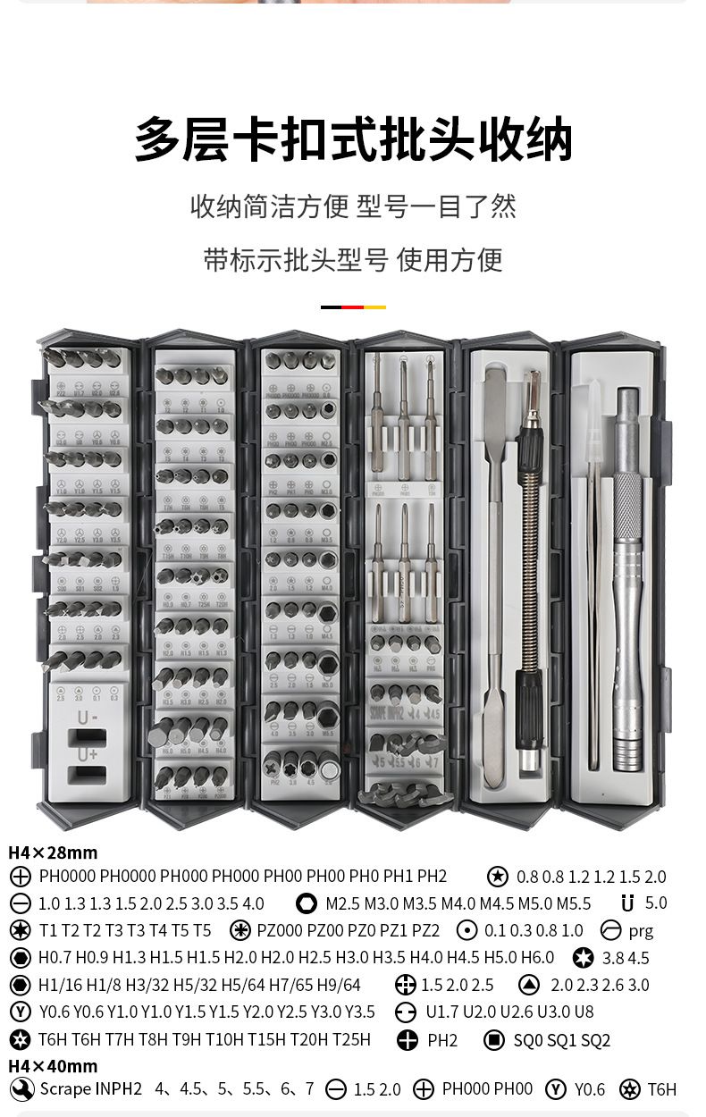 128-in-1 Screwdriver Set with S2 Bits Precision Repair Tools