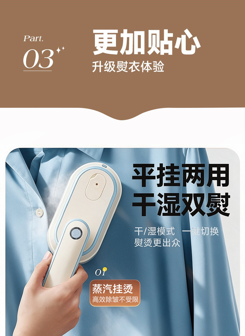 Oaks Compact Foldable Steam Iron Machine Electric