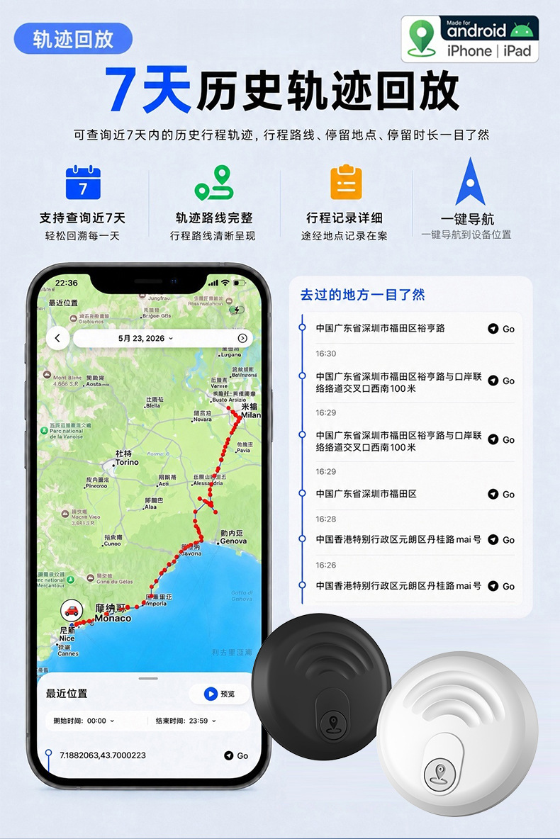 GPS Tracking Device Dual System Elderly Children Pets