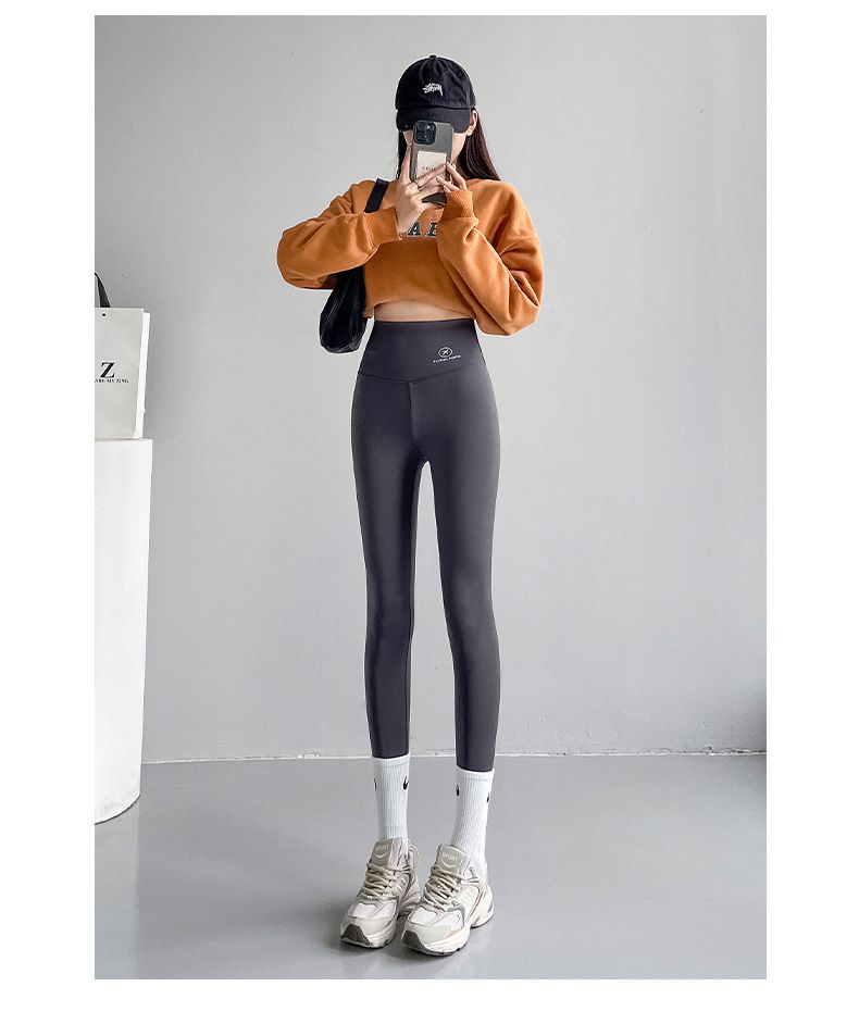 Shark pantalonu kadın yüksek bel karnı sıkı kayan yoga taytı