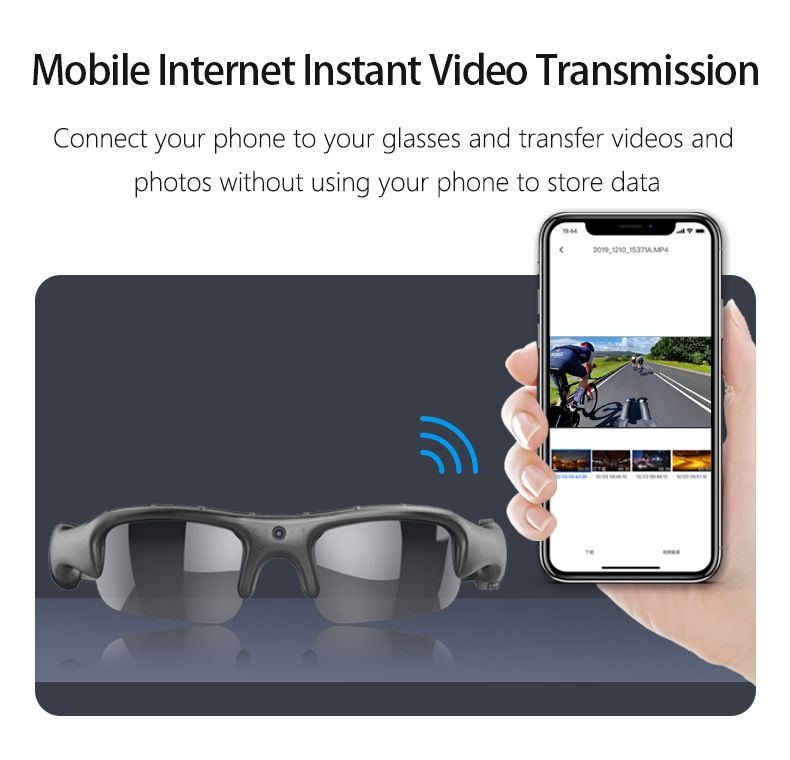 Smart Bluetooth glasses with camera and video recording