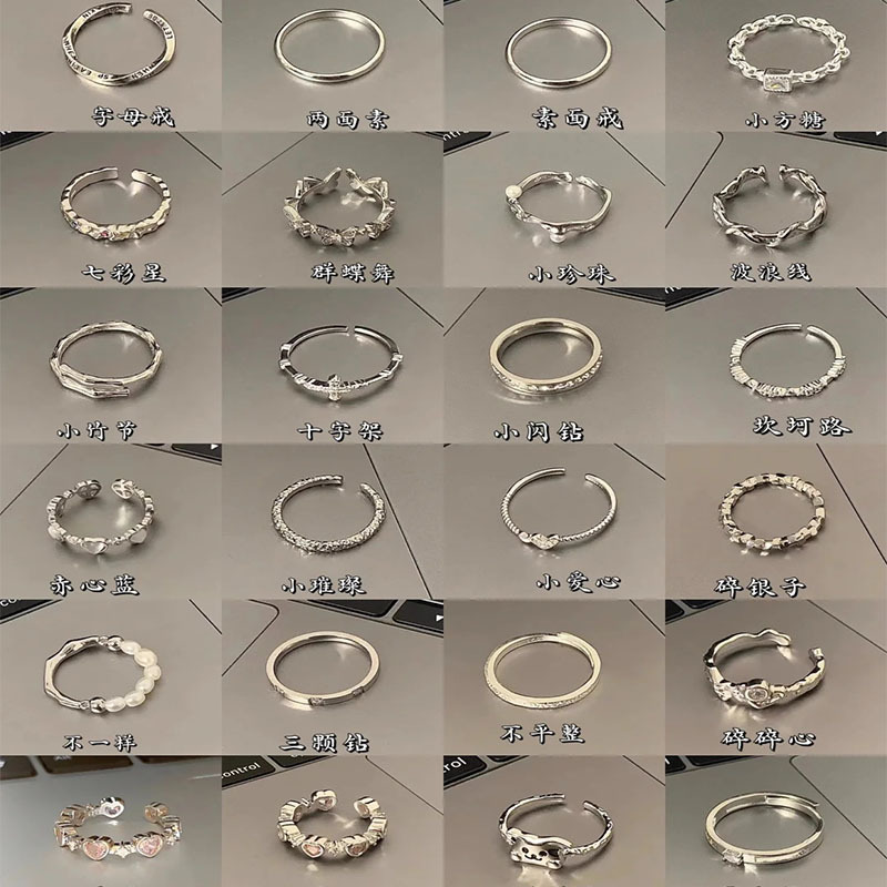 S925 Sterling Silber Doppelherz-Ring offenes Design