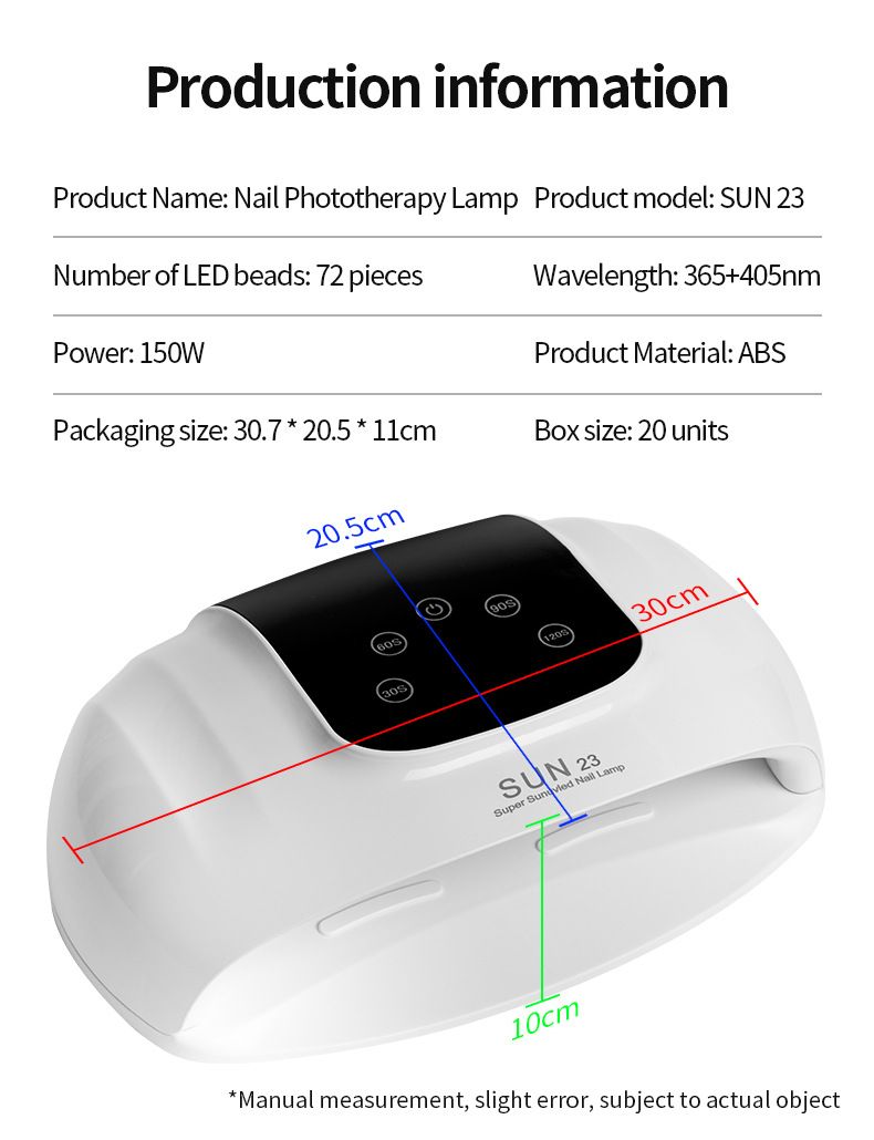 UV LED tırnak kurutma lambası çok fonksiyonlu jel tırnak için