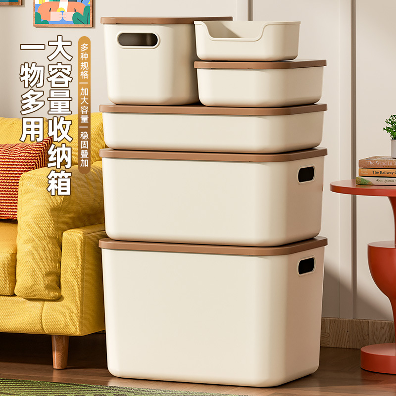 Multifunctional storage box with lid, household organizer