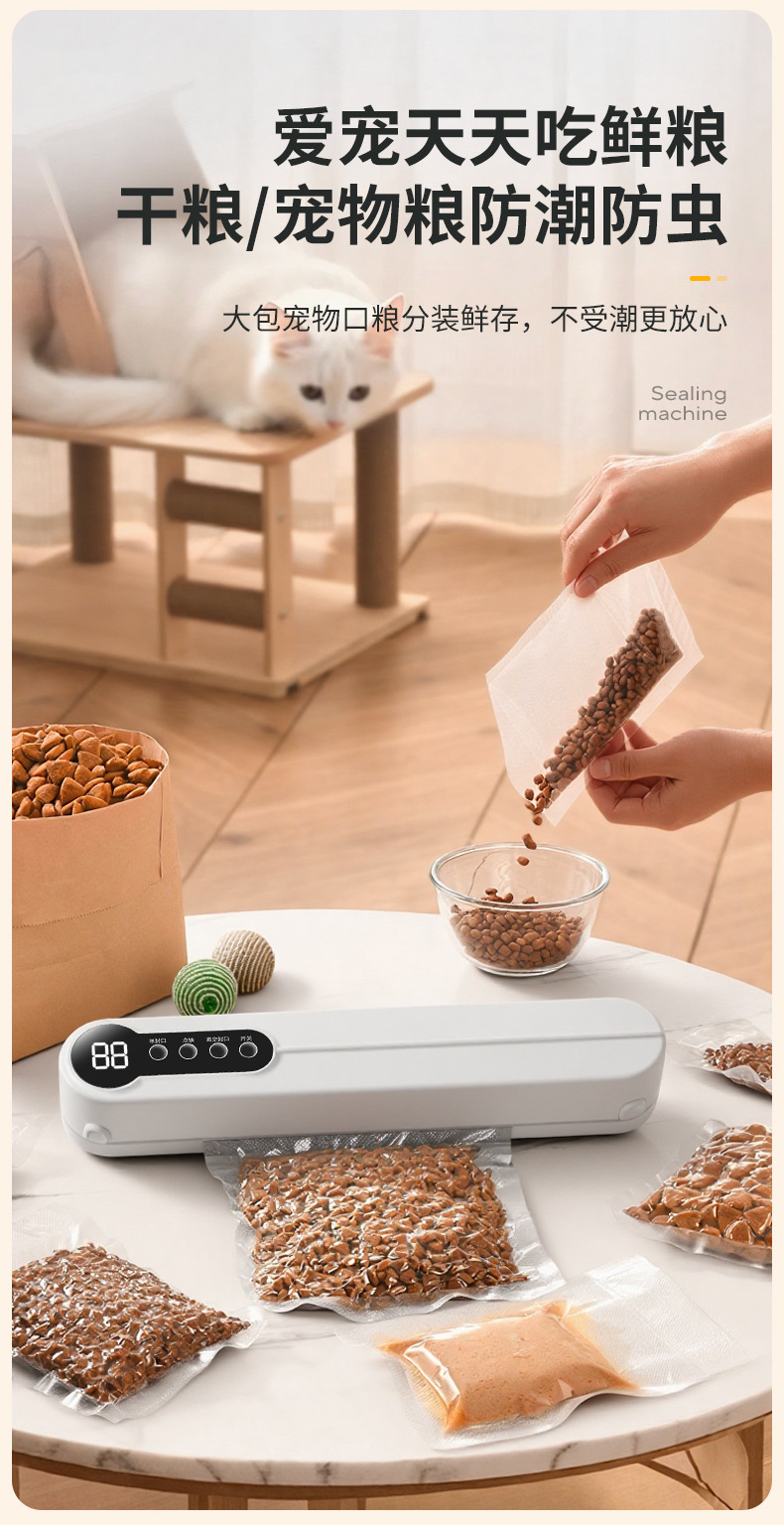 Household vacuum compression sealer food preservation