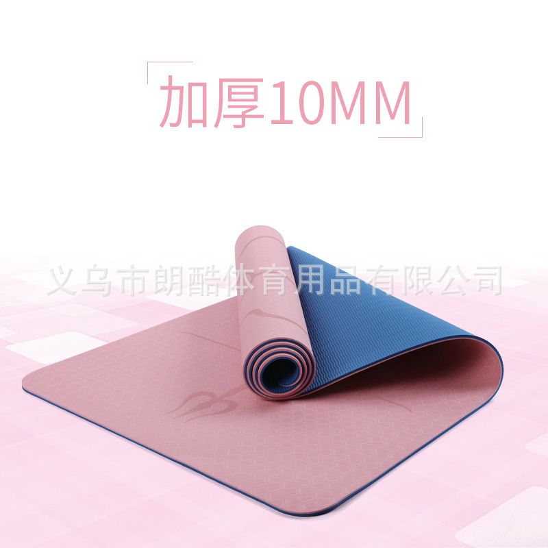 TPE yoga mat, shock-absorbing, for sports and dance