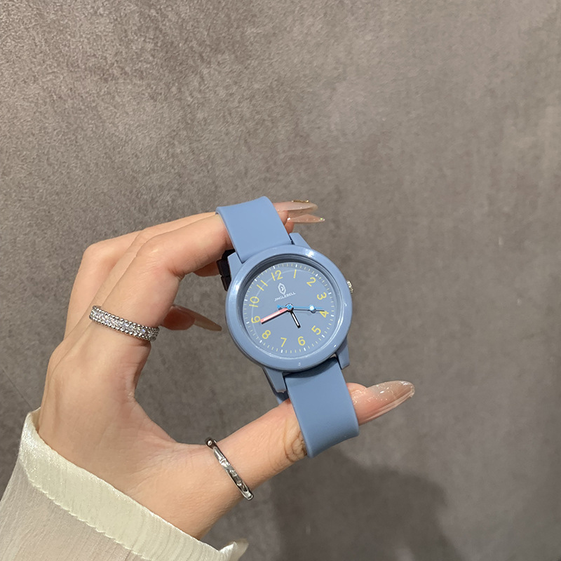 Dopamine quartz watch women silicone fresh style