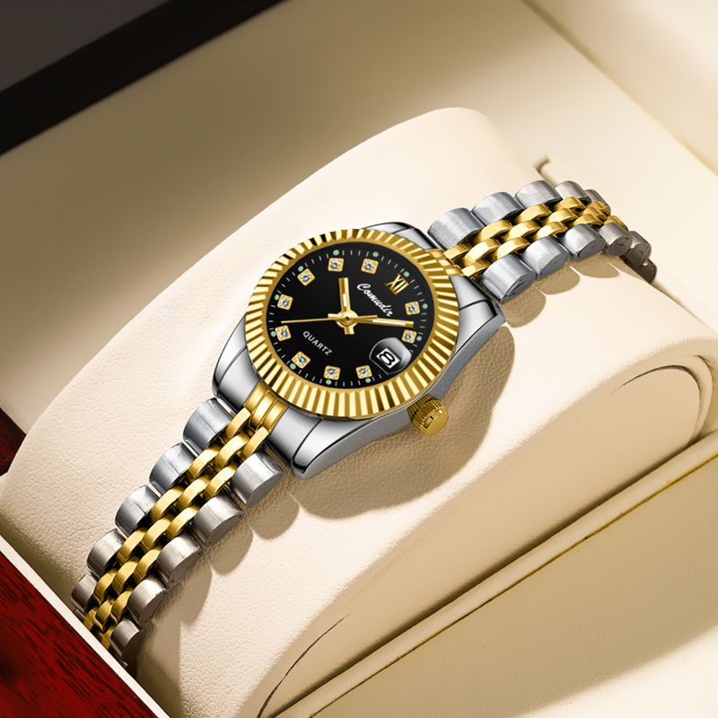 Couple quartz watch, waterproof with calendar