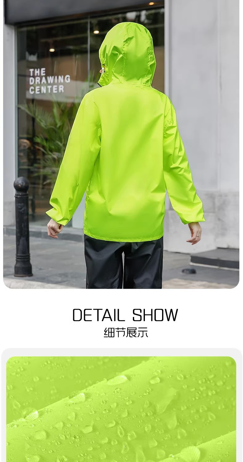 Two-piece raincoat and pants set breathable waterproof for cycling outdoor