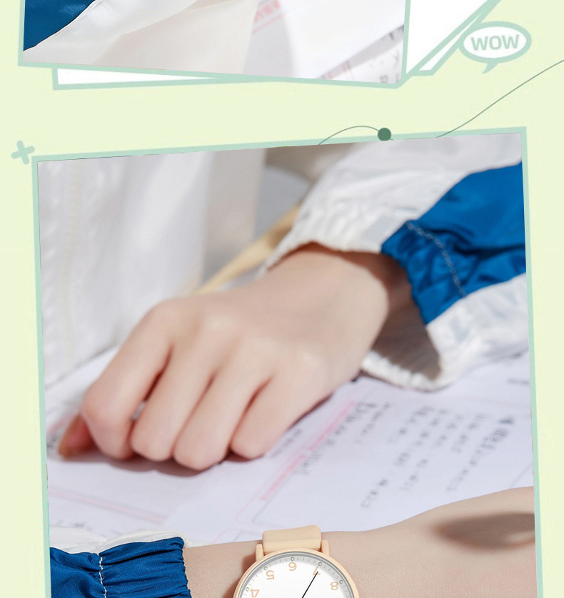 Exam watch quartz time-only display luminous