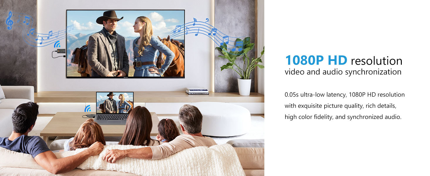 HDMI Wireless Extender mit 1080P HD Video und Bildschirmspiegelung