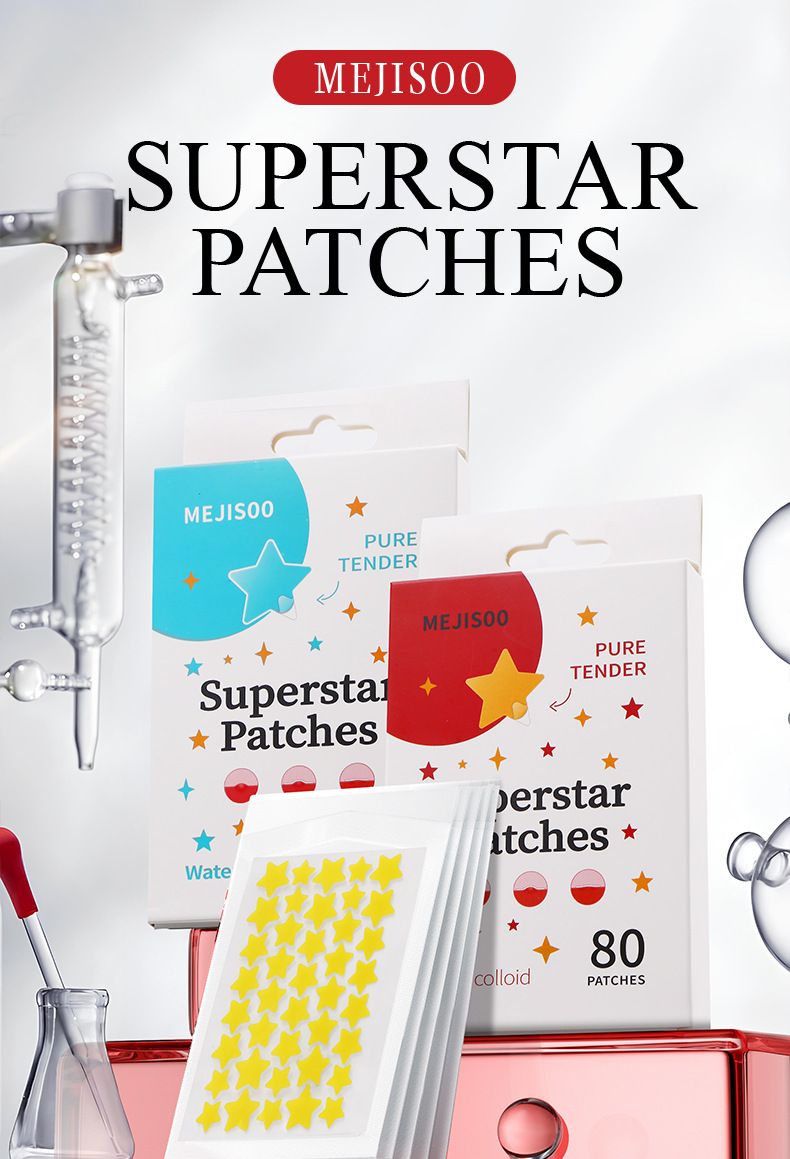 Stern-Akne-Patch Hydrokolloid farbig Aknebehandlung unsichtbar