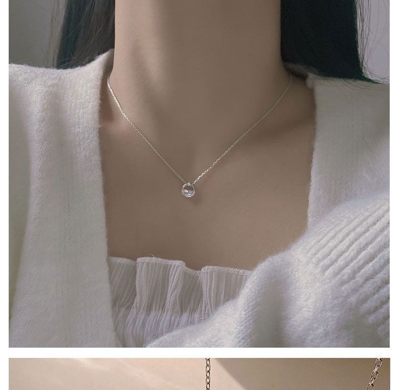 925er Silber-Halskette, Frühjahrsdesign, Schlüsselbein-Kette