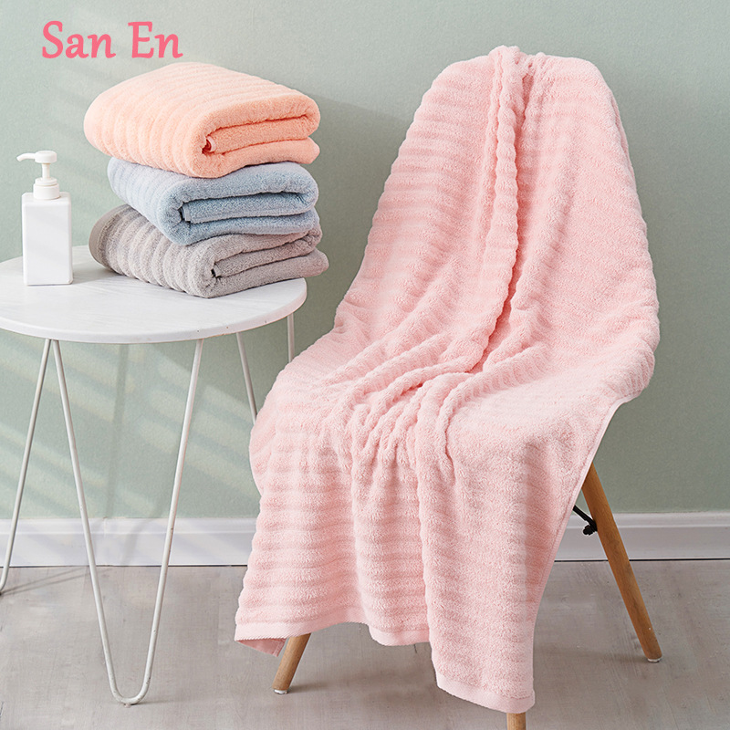 Pure cotton bath towel set, 3-piece, absorbent quick-drying