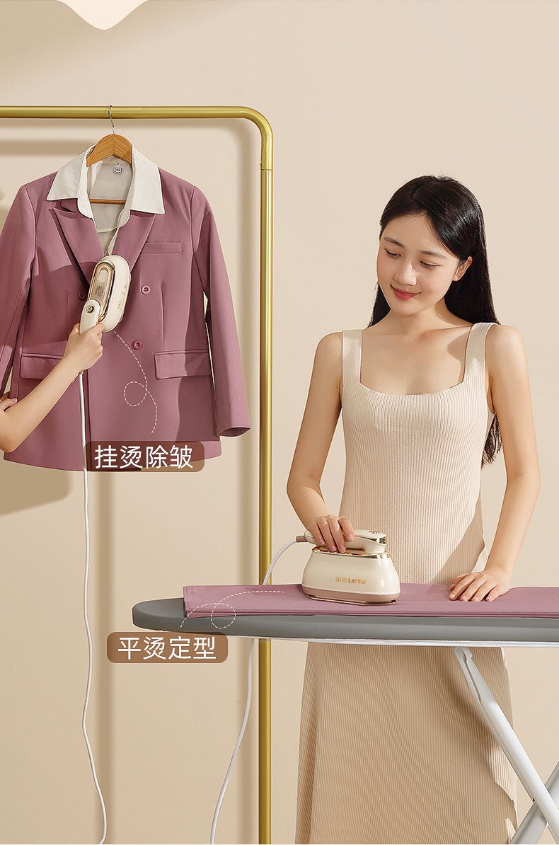 Electric iron with automatic steam function, portable for home and travel