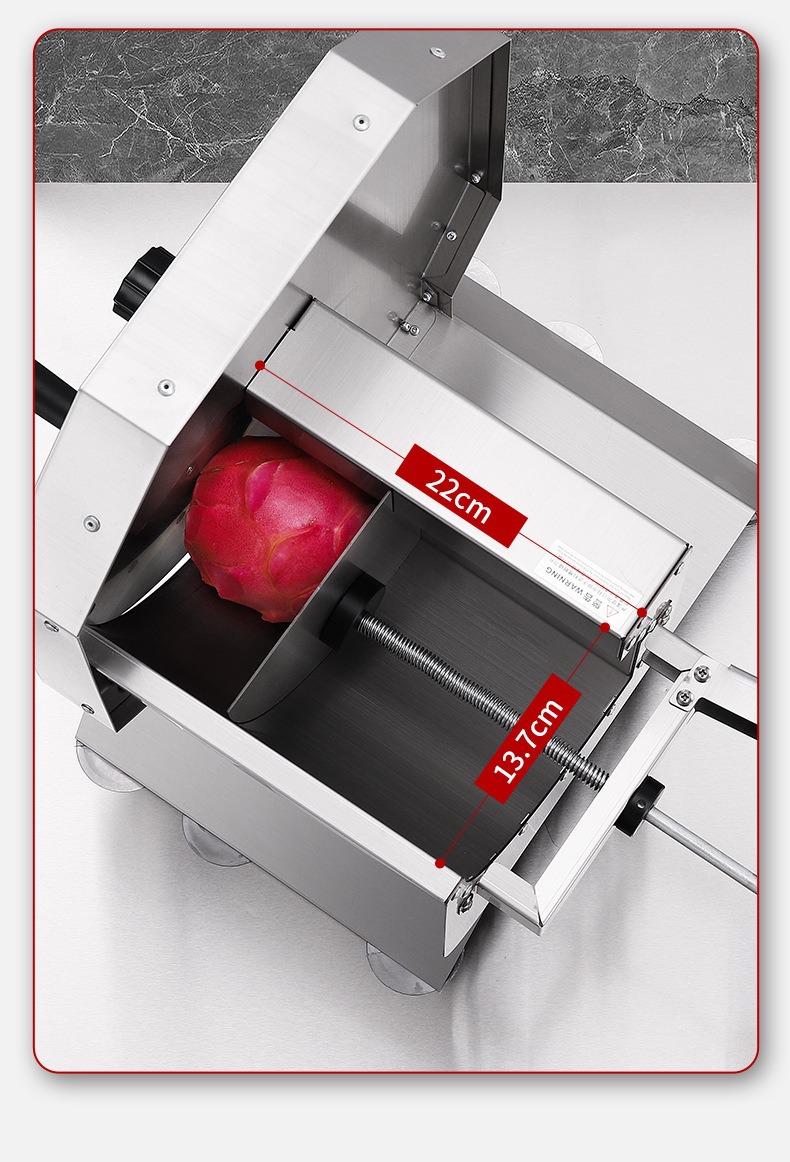 Commercial vegetable slicer for potato and lemon slicing