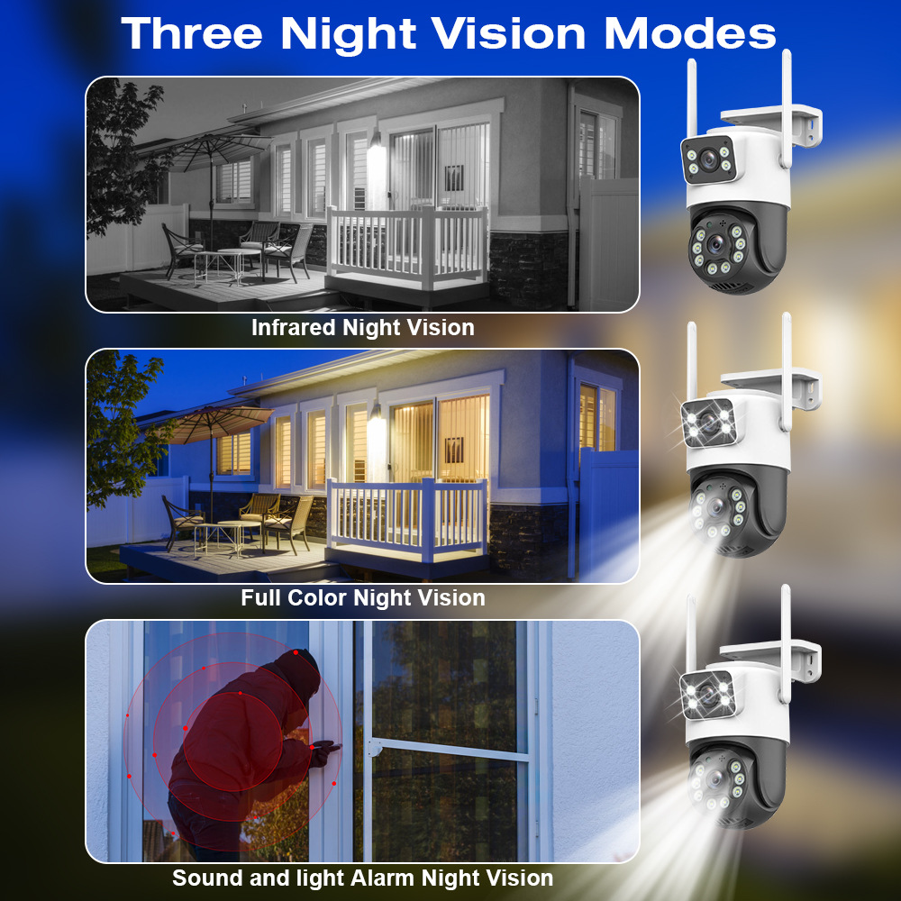 ICSEE Dual Lens Surveillance Camera Wireless
