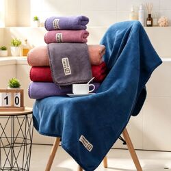 Coral fleece towel set, 3-piece, absorbent, gift box