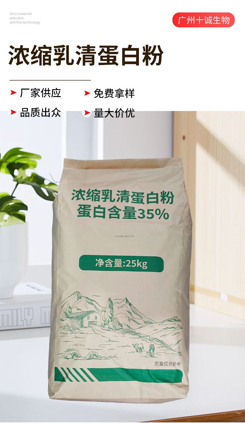 现货浓缩乳清蛋白粉高蛋白含量35营养强化剂糕点奶茶食品级