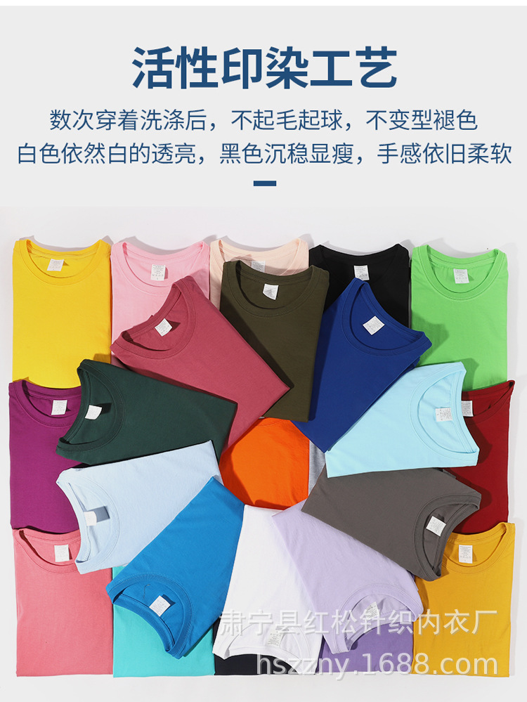 180g pure cotton men's t-shirt, crew neck, short sleeve