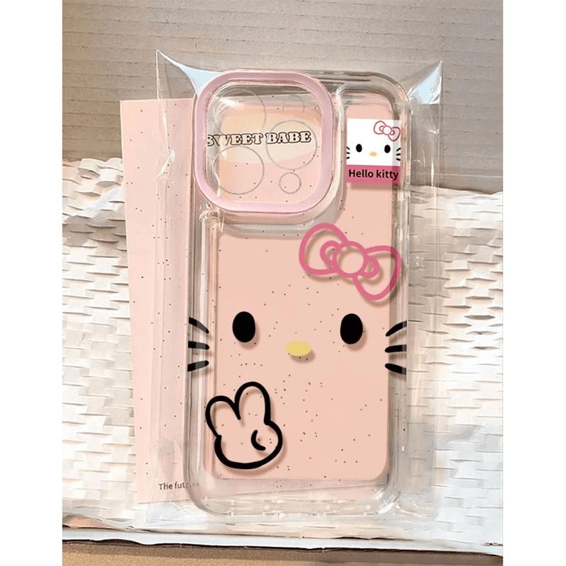 Apple 16 Pro Max cat design phone case iPhone 15 cute 14, 13, 12/X transparent