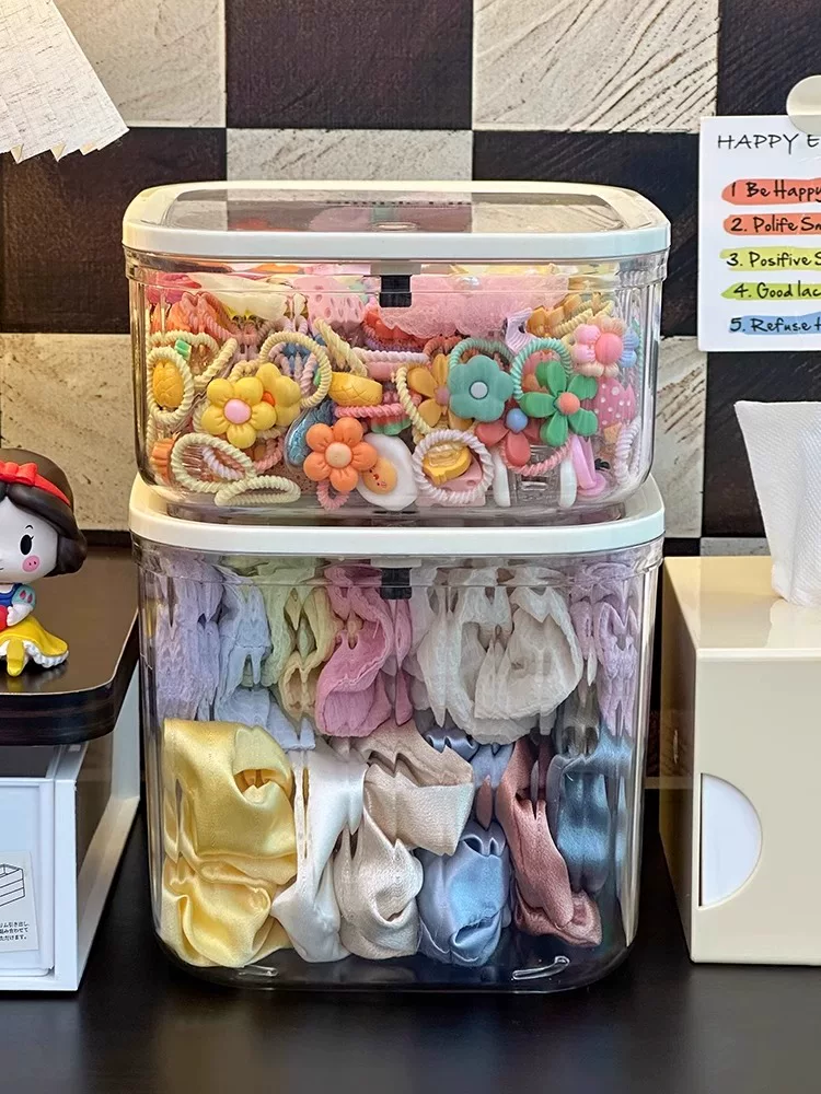 儿童发饰收纳盒小女孩头绳皮筋饰品盒发夹发卡头饰大容量首饰盒子
