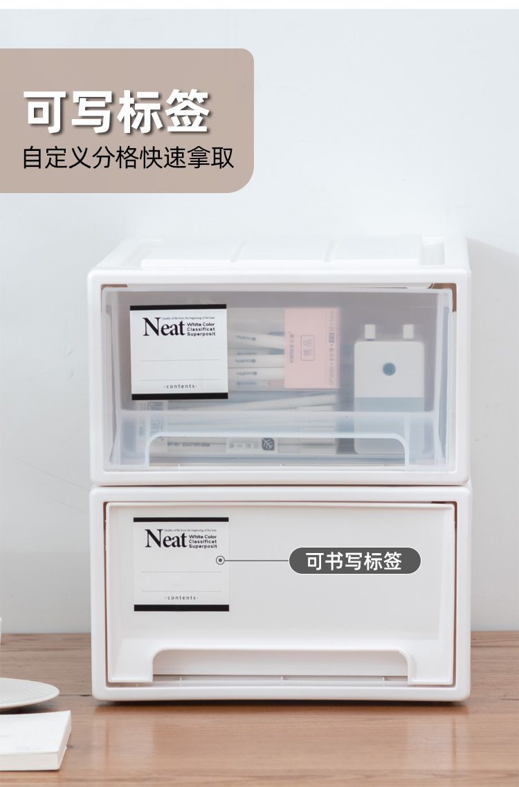 家用抽屉药箱药品收纳盒家庭药物分类收纳箱桌面防尘医药整理盒