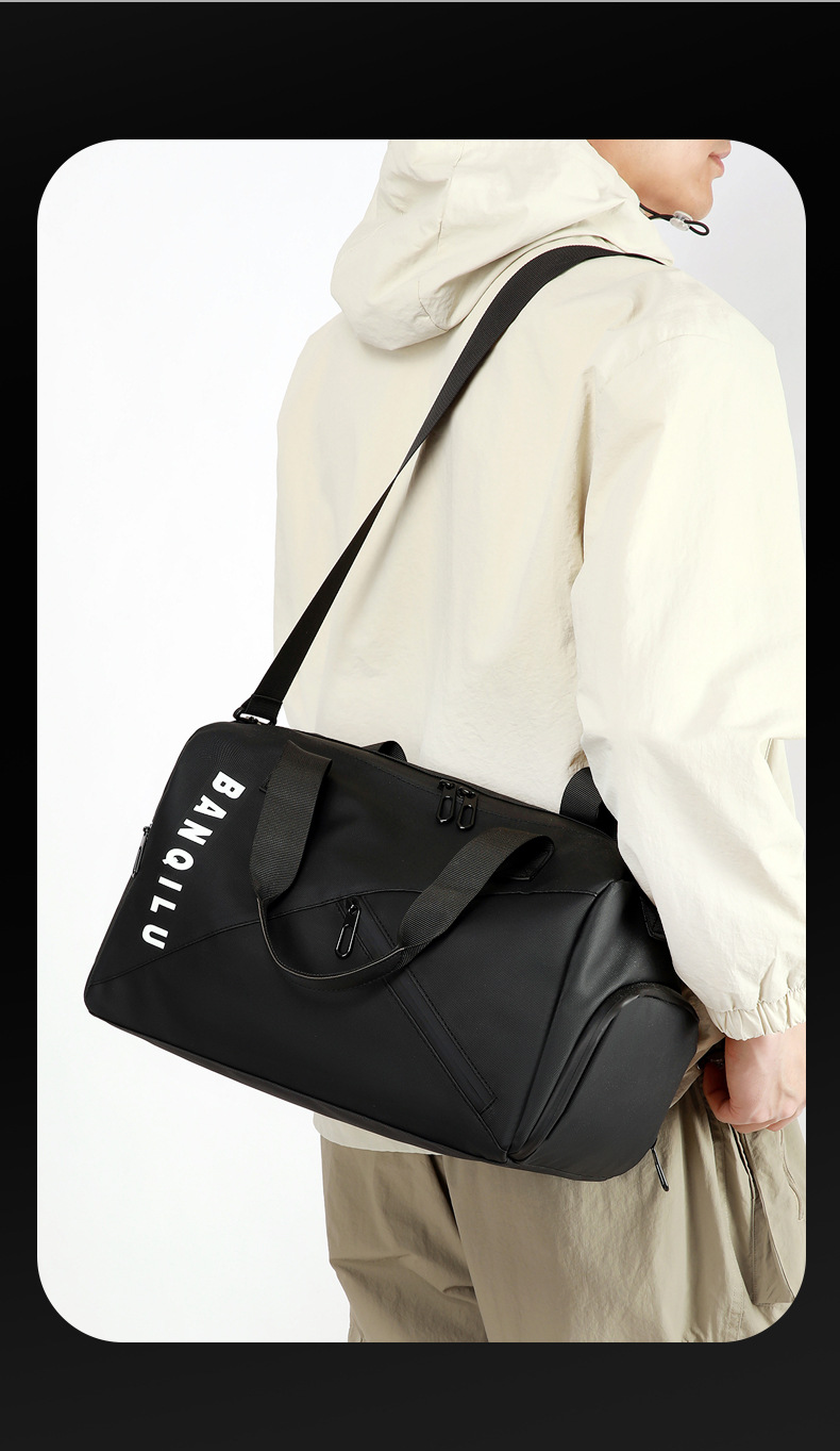 Travel bag, trolley-compatible, wet and dry separation, unisex