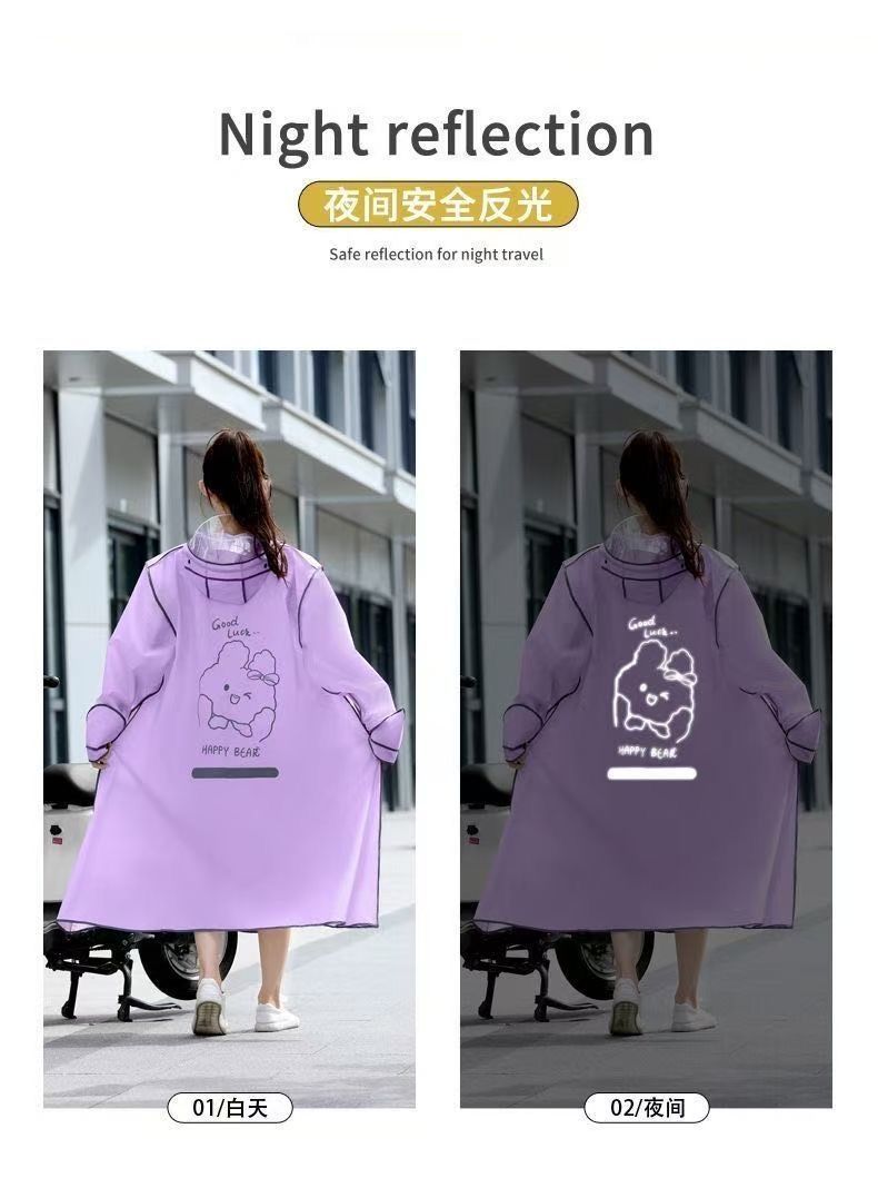 Starkregen-Poncho Herren Damen Elektrofahrzeug Ganzkörper