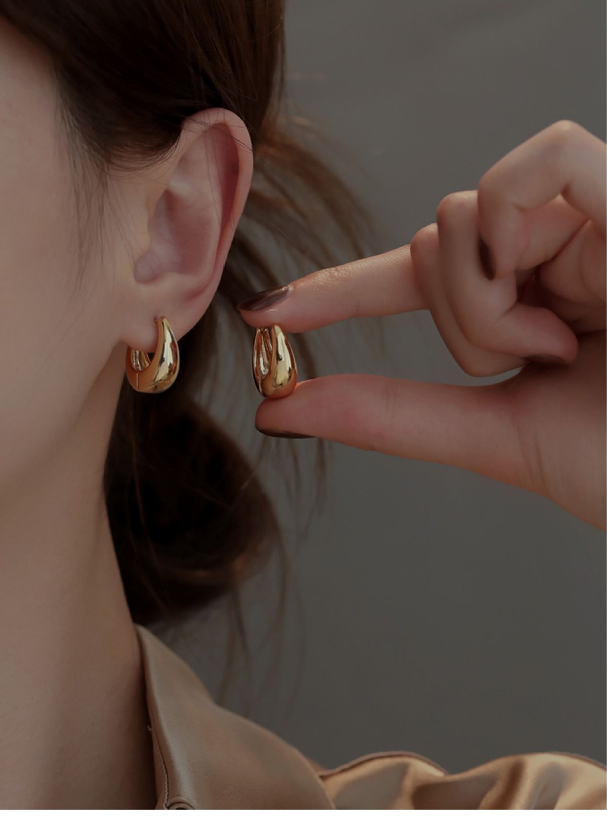 925er-Silber-Tropfen-Ring-Ohrringe für Damen