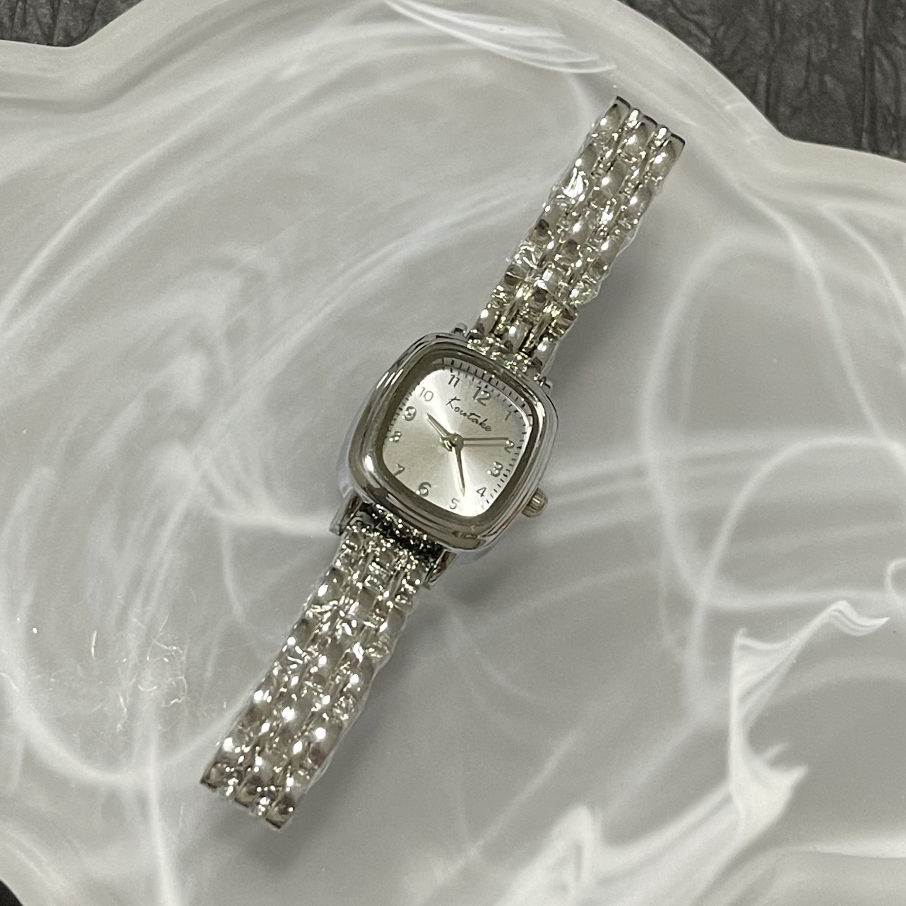 Women's Square Link Chain Watch, British Style