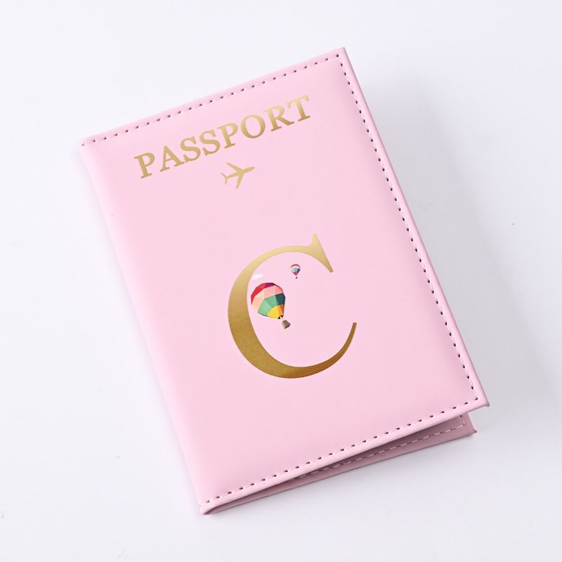 现货批发字母设计皮革护照套pu皮质护照夹passport护照包