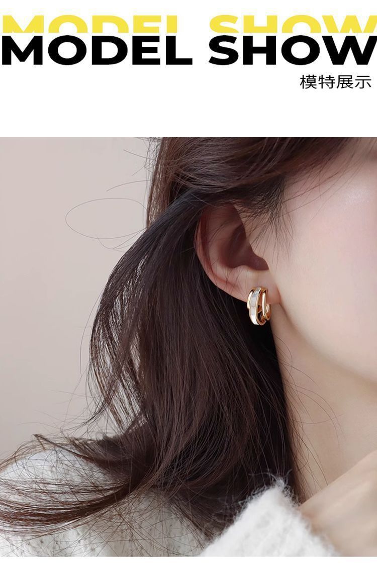 S925 Sterling Silver Mother-of-Pearl Stud Earrings for Women