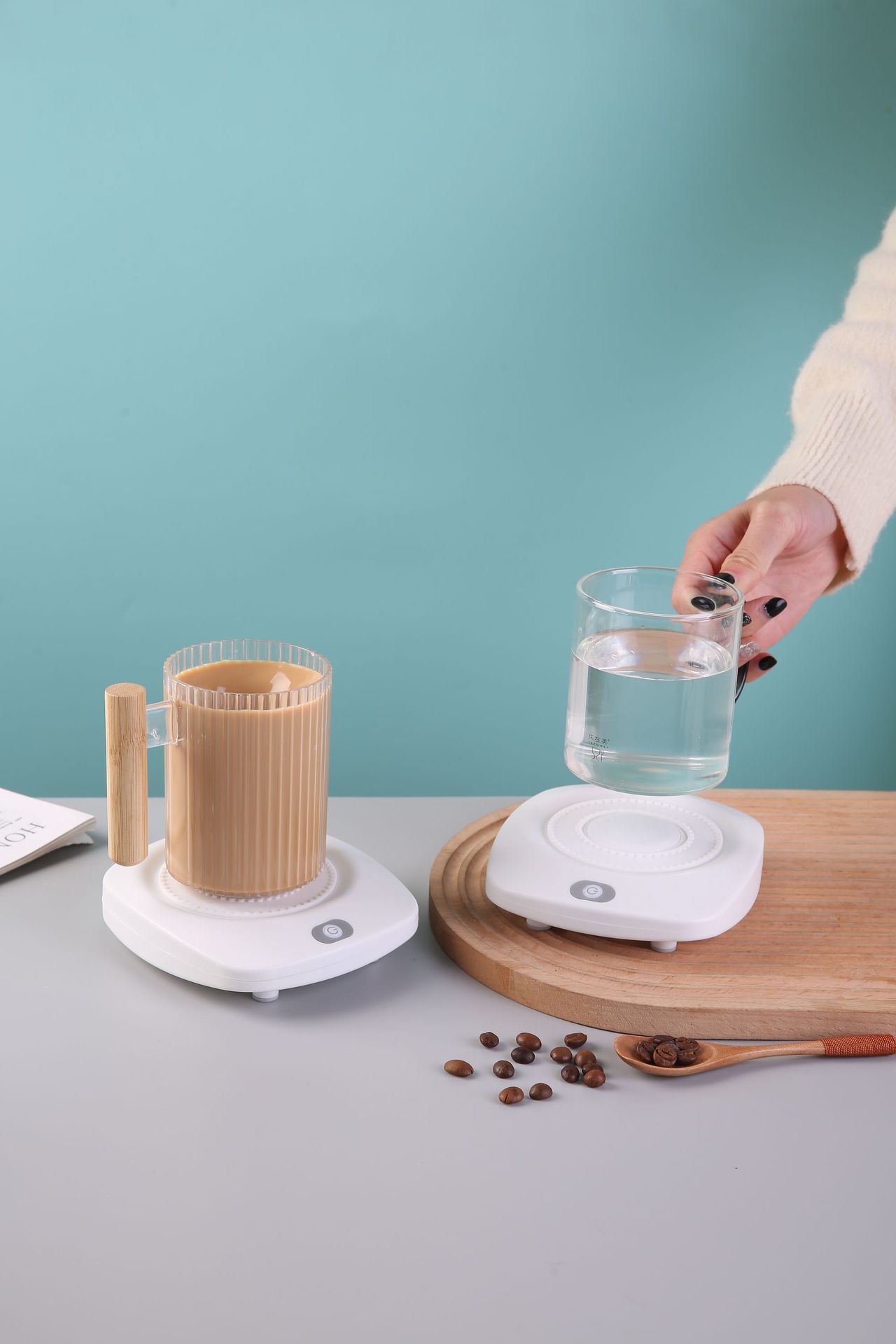 USB manyetik levitasyon kahve karıştırıcı tabanı