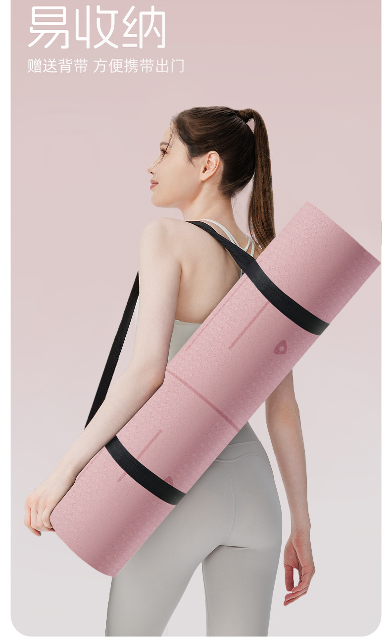 TPE-Yogamatte 80 cm breit, stoßdämpfend, schallisoliert, rutschfest