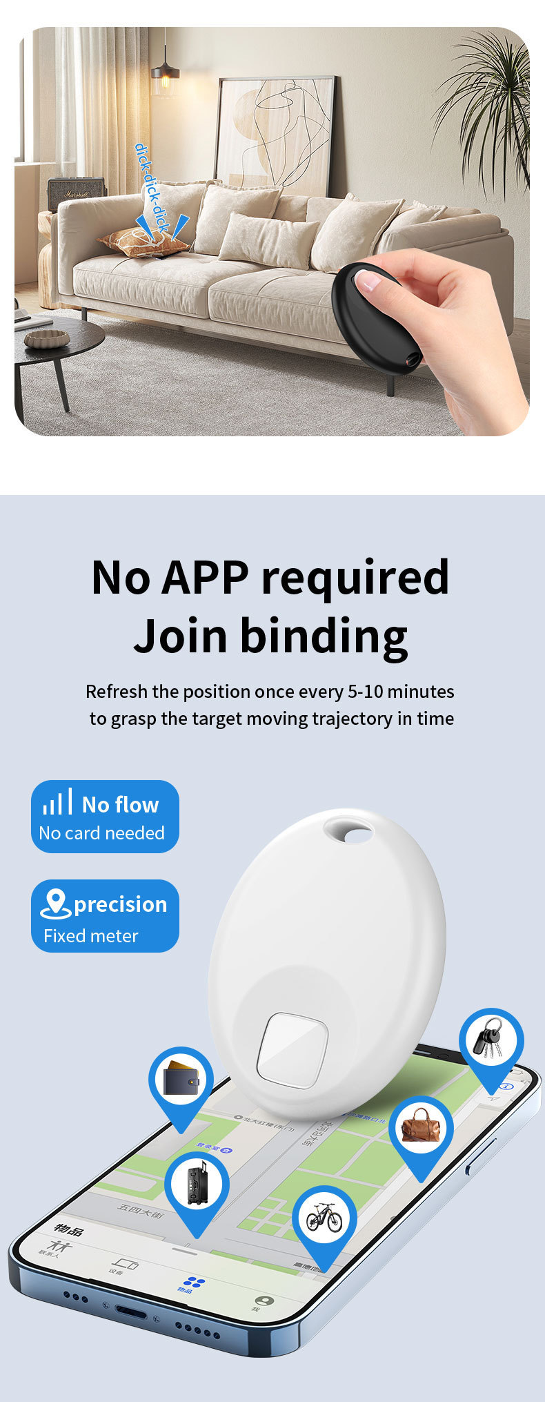 AirTag remote tracking device with global location finder
