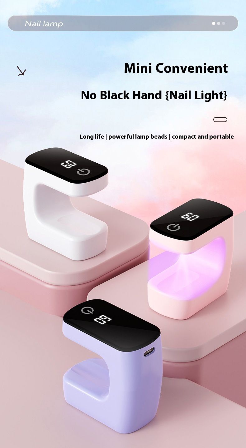 Mini kare UV-LED tırnak lambası, hızlı kuruyan jel ışığı