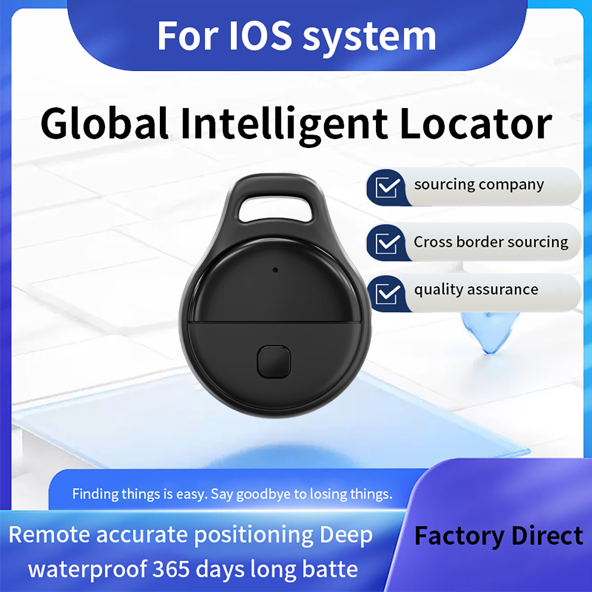 Smart GPS tracker device for keys and pets