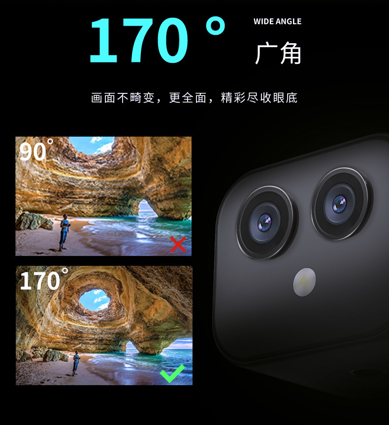 D3 4K Çift Lens WiFi Kamerası, Akıllı Bebek Monitörü, Mini