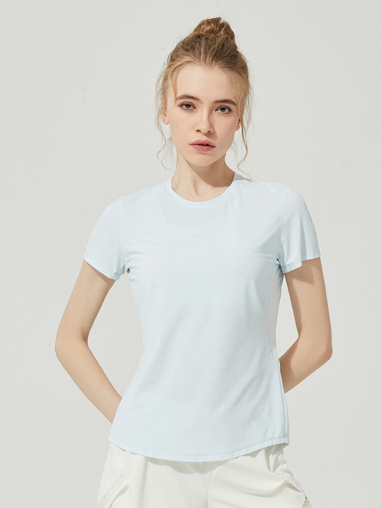 Yoga Fitness Üstü Mesh Patchwork Spor Tişörtü